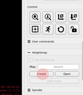 candle height map button
