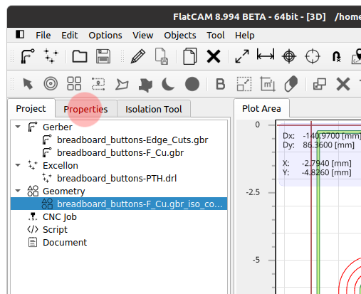 flatcam geometry properties