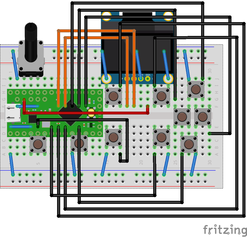 Image of aciduino teensy on protoboard