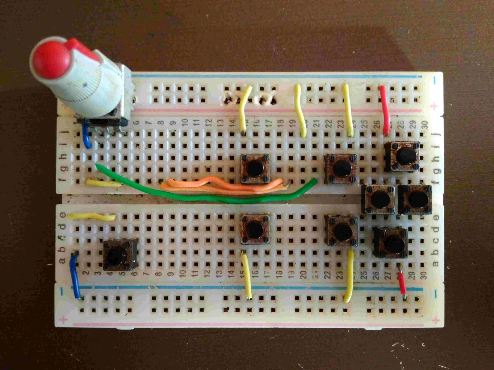 Image of aciduino on protoboard