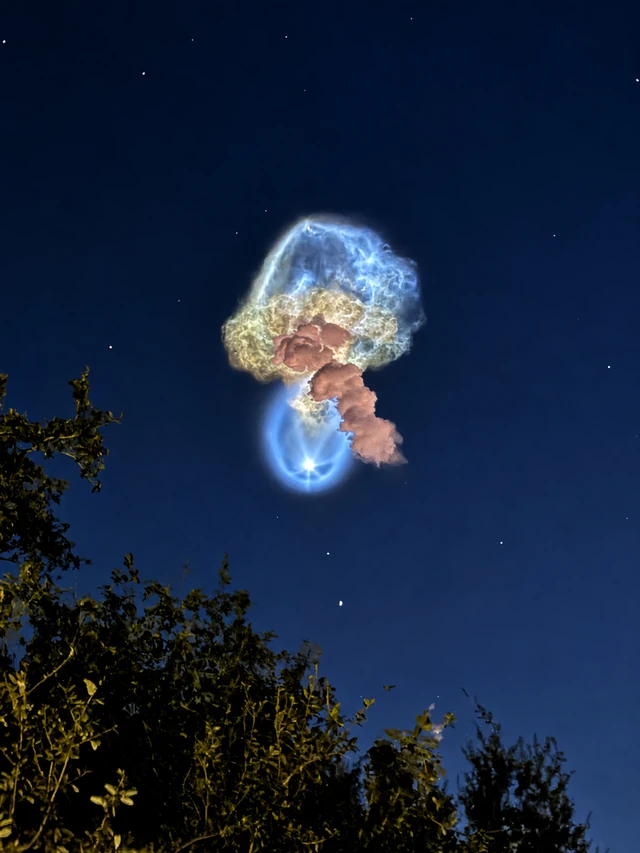 A NASA photograph records the CRS-35 Falcon 9 launch on October 13. The launch and the October 15 station docking were separate mission milestones.