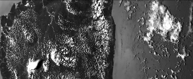 Juice's NavCam view shows Madagascar during the September Earth encounter. NavCam and JANUS are different cameras; this is not another panel from the JANUS mosaic.